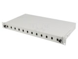 Panou de patch fiber LANBERG 12 porturi rack 19 gri 1U