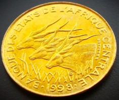 Moneda exotica 5 FRANCI CFA - AFRICA CENTRALA (GABON), anul 1998 * 4573 = UNC + LUCIU