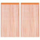 Cumpara ieftin Perdele sir 2 buc Portocaliu 140x250 cm