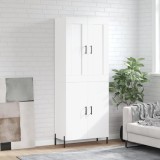 vidaXL Dulap &icirc;nalt, alb, 69,5x34x180 cm, lemn compozit