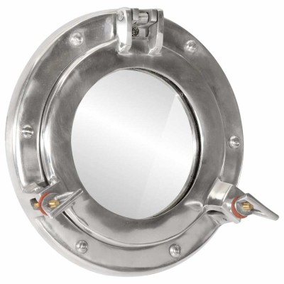 vidaXL Oglindă hublou de perete, &amp;Oslash;23 cm,&amp;nbsp;aluminiu și sticlă foto