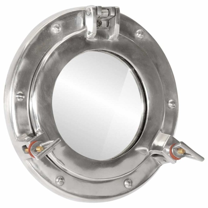 vidaXL Oglindă hublou de perete, &Oslash;23 cm,&nbsp;aluminiu și sticlă