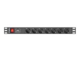 Unitate distributie alimentare PDU 19 , 1U, 10A, 7 prize , negru, C14