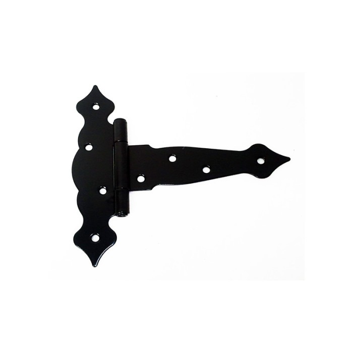 Balama rustica decorativa pentru porti si usi culoare negru 120x45x41x2.5 mm
