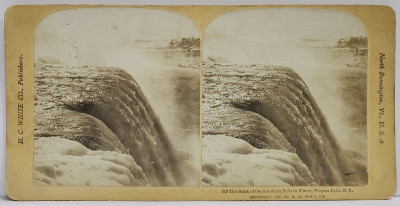 NIAGARA FALLS IN WINTER , FOTOGRAFIE STEREOSCOPICA , 1901 foto