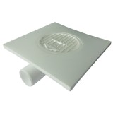 Cumpara ieftin Sifon din plastic pentru pardoseala, cu iesire laterala, 150 x 150 mm, iesire 70 mm