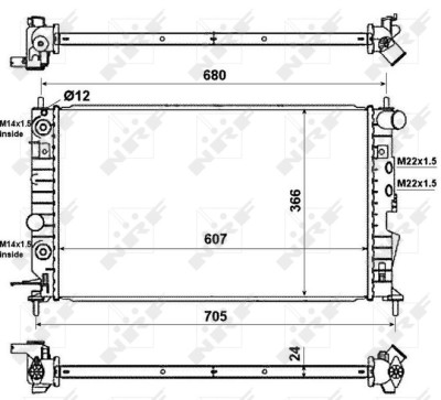 NRF 50219 EASY FIT Radiator, racire motor foto