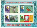 Zair 1979-Fauna,elefant,bloc 4 valori,dantelat,nestampilat,MNH.Mi.Bl.23