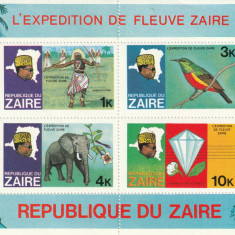 Zair 1979-Fauna,elefant,bloc 4 valori,dantelat,nestampilat,MNH.Mi.Bl.23