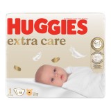 Scutece Extra Care Marimea 1, 2-5 kg, 84 bucati, Huggies