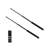 Cumpara ieftin Set bastoane telescopice pliabile si spray paralizant chili, DEPOX&reg;, 64 cm / 60 ml, maner antiderapant, negru