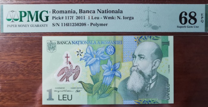 Bancnota 1 leu, an 2011
