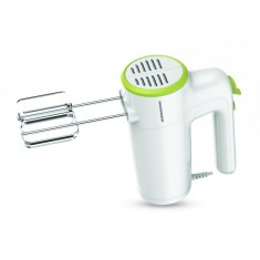 Mixer de mana Heinner, 300 W, 6 viteze+turbo, 2 seturi accesorii inox, Alb/Verde