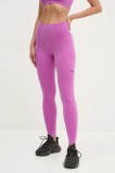 Puma leggins de antrenament culoarea violet, neted, 525766