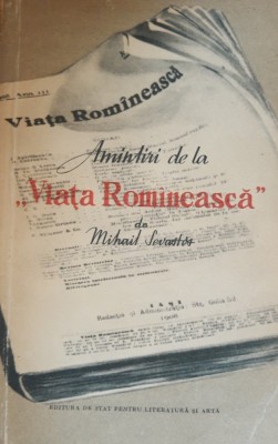 Amintiri de la Viata Romaneasca - Mihail Sevastos foto