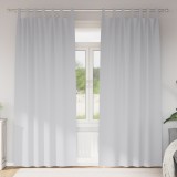 vidaXL Perdele cu perdele 2 pcs Gri deschis 245 x 140 cm Poliester