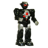 Robot de jucarie cu miscare, lumini si sunet. Negru, ATU-085750