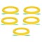 Set 5 cabluri patch fibra optica OS2, SCA la SCA, 10 m fiecare, simplex, galben