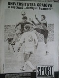 Revista Sport (1976) Universitatea Craiova si UTA Arad - prezentare