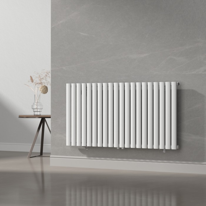 Radiator Calorifer Nore 60x120cm, Alb, Putere 857W, 20 Elementi, Otel, Design Modern