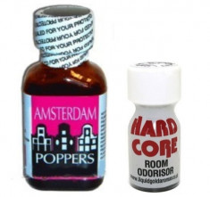 AMSTERDAM + HARD CORE Poppers, aroma camera, ORIGINAL, SIGILAT, rush, popers foto