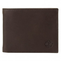 Portofel din piele pentru barbati Timberland Cloudy Contrast Billfold, Maro