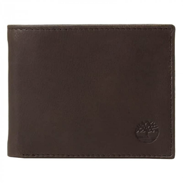 Portofel din piele pentru barbati Timberland Cloudy Contrast Billfold, Maro