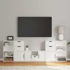VidaXL Unități TV 5 piese cu depozitare ODDA din lemn masiv de pin alb 3365377