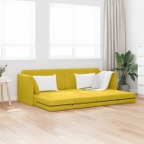 VidaXL Canapea Pat 2 &icirc;n 1 Galben 213x144x60 cm Velvet