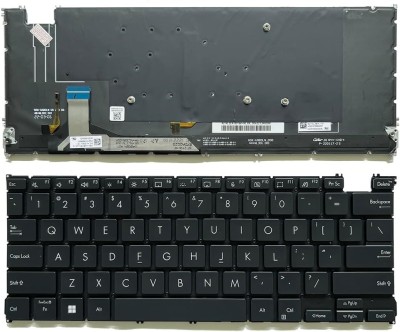 Tastatura Laptop, Asus, ZenBook S 13 UM5302, UM5302TA, UM5302LA, iluminata, neagra, layout US foto