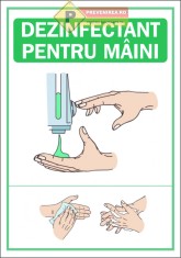 Semne pentru dezinfectant pentru maini foto