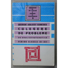 CULEGERE DE PROBLEME DE ANALIZA MATEMATICA PENTRU CLASELE XI - XII de GHEORGHE - ADALBERT SCHNEIDER , 2002