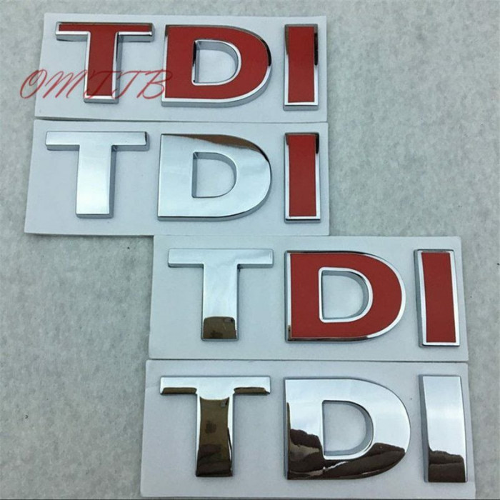 Logo TDI auto plastic cromat sport adeziv profesional inclus pret pentru 1 buc