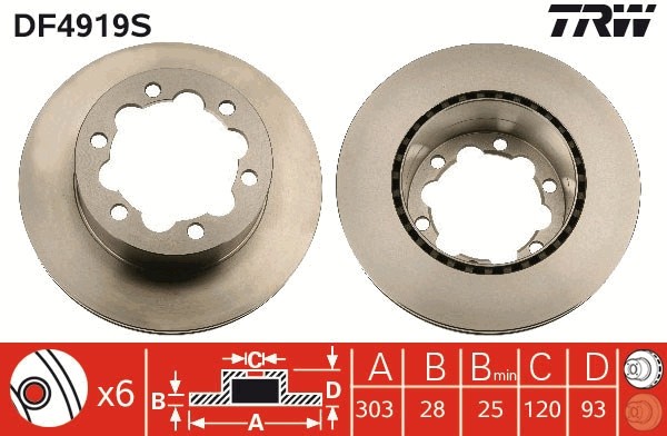 TRW DF4919S Disc frana
