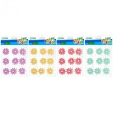 Floricele autoadezive cu perla pentru activitati crafts,3 cm,diverse culori,9 bucati set