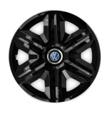 Cumpara ieftin Set 4 capace roti hubcaps fast black R16 pentru gama auto VW, Autohelix MSA
