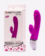 Vibrator Rabbit David, Violet, 18.5 cm foto