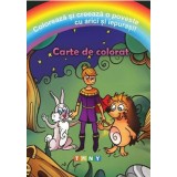 Coloreaza si creeaza o poveste cu arici si iepurasi! Carte de colorat - Editura Ars Libri