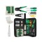 Tester profesional de retea lan, utp ftp, cleste de sertizare, dispozitiv push-in, mufe, husa depozitare, set 10 piese