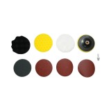 Set slefuire si polisare 125 mm Velcro, 9 piese, M14, Breckner Germany