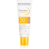 Bioderma Photoderm Aquafluid fluid protector tonifiant pentru față SPF 50+ culoare Golden 40 ml