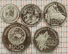 A014 Thomas Prince Sao Tome Principe set 1997 100, 250, 500, 1000, 2000 dobras foto