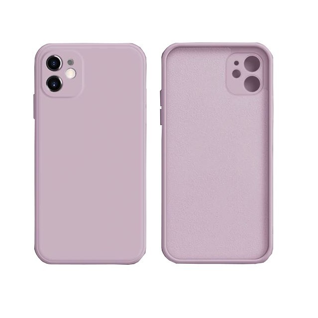 Husa pentru apple iphone 14 plus flippy, liquid silicone, cu microfibra pe interior, protectie antisoc, grass purple, mov