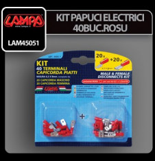 KIT PAPUCI ELECTRICI 40BUC ROSU - KPE1064 foto