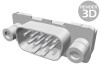 Conector D-Sub TE Connectivity Tata 9 Pini Drept THT Placat Aurit UNC 4-40 AMPLIMITE HDP-20