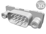 Conector D-Sub 9-PIN Tată Drept THT UNC 4-40 AMPLIMITE HDP-20