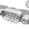 Conector D-Sub 9 pini tată drept THT