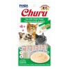Churu Gustări Pisici Ton Pui Skin Coat Hrana Complementara Umeda Saraca in Calorii 4x14g