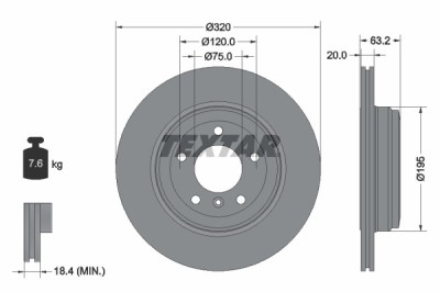 TEXTAR 92122703 PRO Disc frana foto