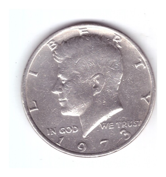Moneda SUA 1/2 dollar/dolar 1973, stare buna, curata